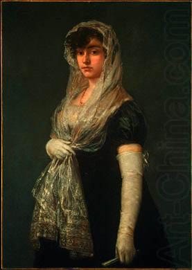 Francisco de Goya Joven dama con mantilla y basquina china oil painting image